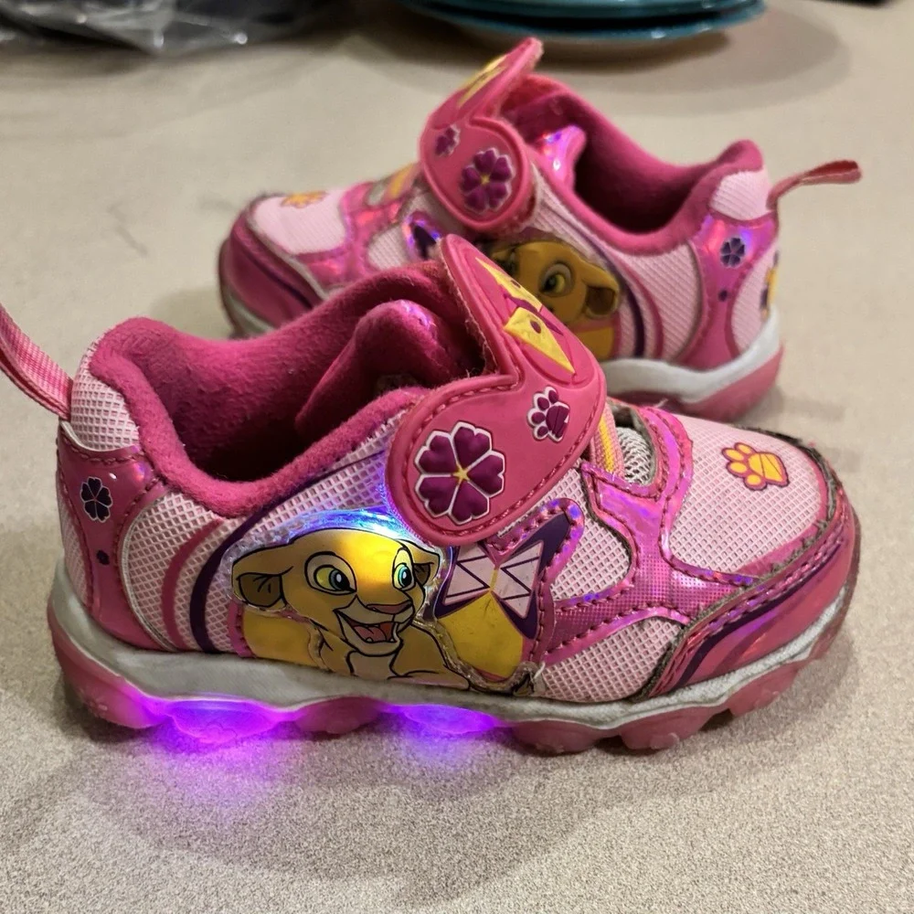 The‎ Lion King Nala Shoes Little Girls Toddler Size 7 Y2k 'Light up' RARE HTF